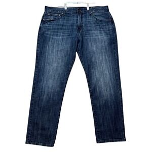 Lucky Brand 221 Original Straight Jeans Mens 40x32 Dark Wash Stretch Denim EUC